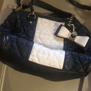 Black and White / Cream Betsy Johnson satchel.